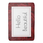 "Hello Beautiful" Rote Rose Groß Badematte (Vorderseite Vertikal)