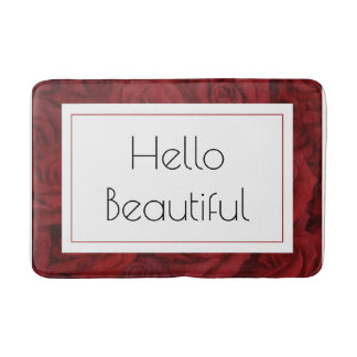 "Hello Beautiful" Rote Rose Medium Badematte