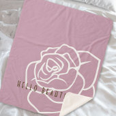 Hello Beautiful - Simple Modern Pink Rose Sherpadecke