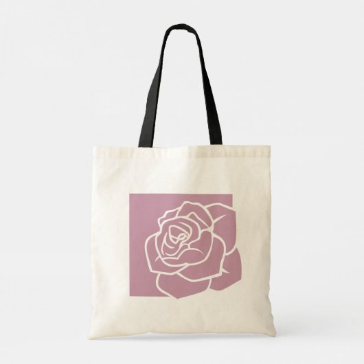 Hello Beautiful - Simple Modern Pink Rose Tragetasche (Rückseite)