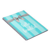 "Hello Beautiful" Tiffany Inspiriert Notebook Notizblock (Rechte Seite)