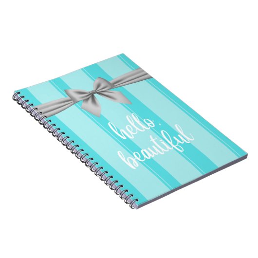 "Hello Beautiful" Tiffany Inspiriert Notebook Notizblock (Rechte Seite)