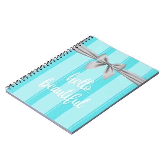 "Hello Beautiful" Tiffany Inspiriert Notebook Notizblock (Linke Seite)