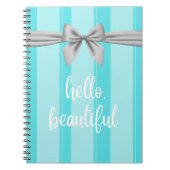 "Hello Beautiful" Tiffany Inspiriert Notebook Notizblock (Vorderseite)