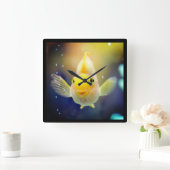 HELLO BIG FISHY QUADRATISCHE WANDUHR (Zuhause)