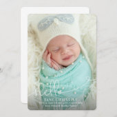 Hello Birth Ankündigung (Vorne/Hinten)