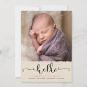 Hello Birth Ankündigung (Vorderseite)