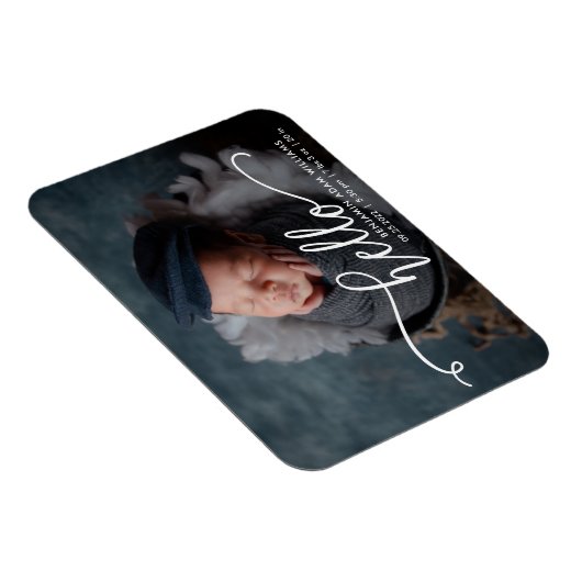 Hello Birth Announcement & Danke Magnet (Rechte Seite)