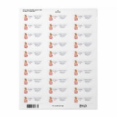 Hello Blonde Lady Heart Return Address Label  (Vorne)