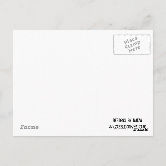 Hello Blue Postcard Postkarte (Rückseite)