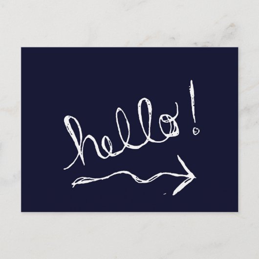 Hello Blue Postcard Postkarte (Vorderseite)