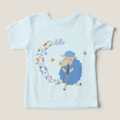 Hello Blue Sheep Kids T-Shirt (Design Vorderseite)