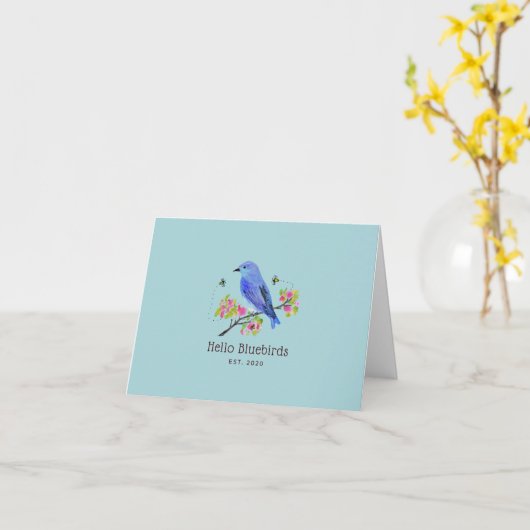 Hello Bluebirds Card Karte (Gelbe Blume)