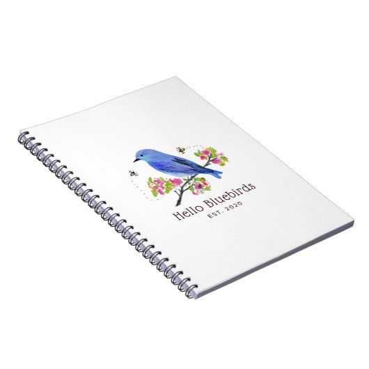 Hello Bluebirds Notebook Notizblock (Rechte Seite)