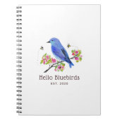 Hello Bluebirds Notebook Notizblock (Vorderseite)