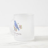 Hello Bluebirds Tasse - Mattiertes Glas (Vorderseite Links)