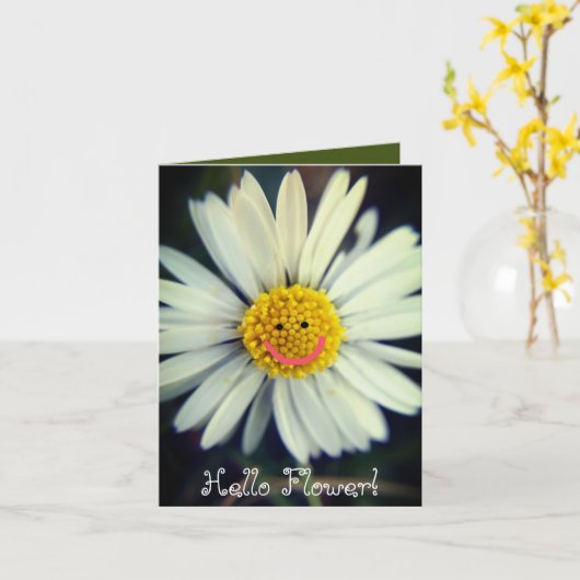 Hello Blume Anpassbare Leerwertkarte Karte (Gelbe Blume)