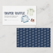 Hello Boy Baby Duwer Diaper Raffle Begleitkarte (Vorne/Hinten)