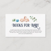 Hello Boy Baby Shower Books for Baby Begleitkarte (Vorderseite)