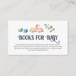 Hello Boy Baby Shower Books for Baby Begleitkarte