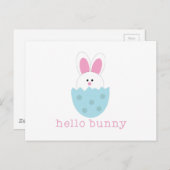 Hello Bunny Postkarte (Vorne/Hinten)