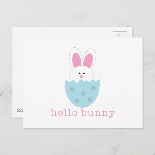 Hello Bunny Postkarte (Vorne/Hinten)