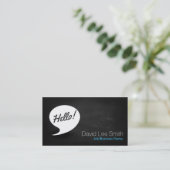 Hello Business Card Visitenkarte (Stehend Vorderseite)