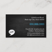 Hello Business Card Visitenkarte (Rückseite)