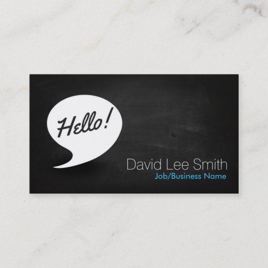 Hello Business Card Visitenkarte (Vorderseite)