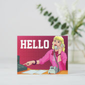 HELLO Business LADY HELLO POSTCARD Postkarte (Stehend Vorderseite)