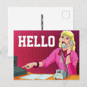 HELLO Business LADY HELLO POSTCARD Postkarte (Vorne/Hinten)