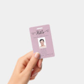 Hello Business Photo ID Identification Plastic Ausweis (Handheld)
