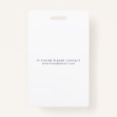 Hello Business Photo ID Identification Plastic Ausweis (Rückseite)