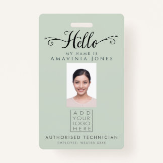 Hello Business Photo ID Identification Plastic Ausweis
