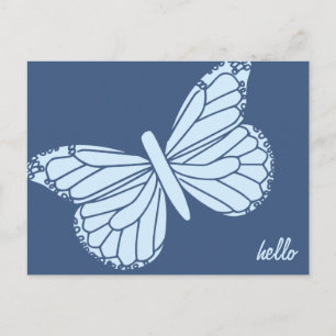 Hello Butterfly Anpassbare Postkarte