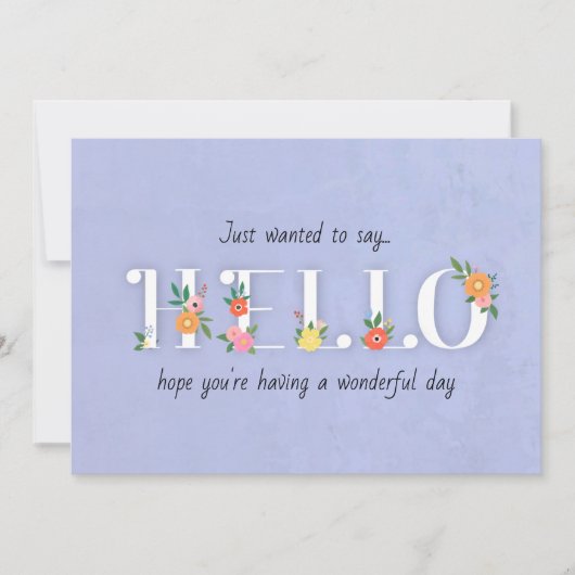 Hello Card (Vorderseite)