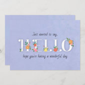 Hello Card (Vorne/Hinten)