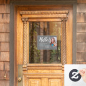 HELLO CARD Agent für Real Anwesen Fensteraufkleber (Haustür)