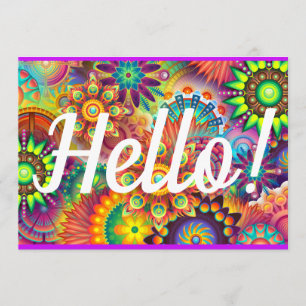 Hello Card Happy Rainbow Birthday oder Any Karte