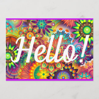 Hello Card Happy Rainbow Birthday oder Any Karte