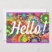 Hello Card Happy Rainbow Birthday oder Any Karte (Vorderseite)