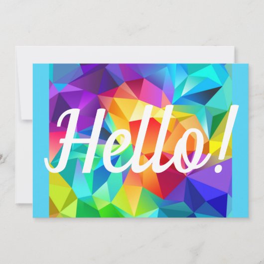 Hello Card Happy Rainbow Birthday oder Any Karte (Vorderseite)