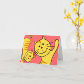 Hello Cat Blank Card Karte (Gelbe Blume)