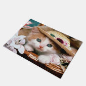 Hello Cat Fußmatte (Schrägansicht)