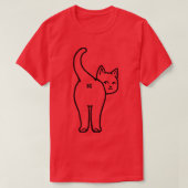 Hello Cat Hintern Minimalistisch Line von Tobe Fon T-Shirt (Design vorne)