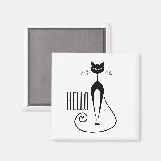 Hello Cat Magnet (Vorderseite/Rückseite)
