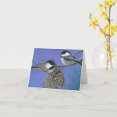 Hello Chickadees Karte (Gelbe Blume)