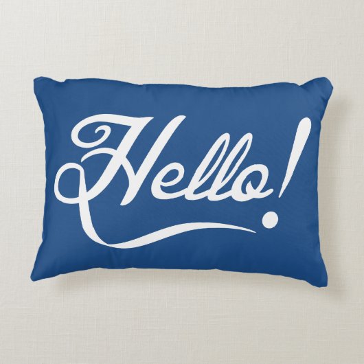 Hello Classic Blue Dekokissen (Rückseite)