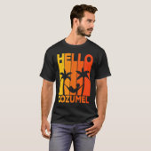 Hello Cozumel Island Vacation Sunset T-Shirt (Vorne ganz)