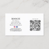 Hello Custom Foto Social Media Pet Influencer Visitenkarte (Rückseite)